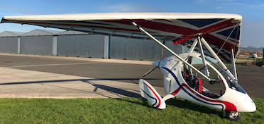 microlight in flight