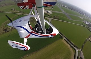 microlight in flight